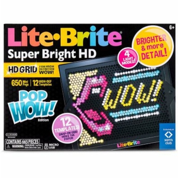 Lite-Brite Other - New in box Sealed Lite-Brite Super Bright HD Pop Wow Wall Art Toy Holiday gifts